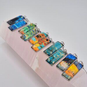 🎨 Van Gogh-Inspired Earrings – Set of 5 🌻✨